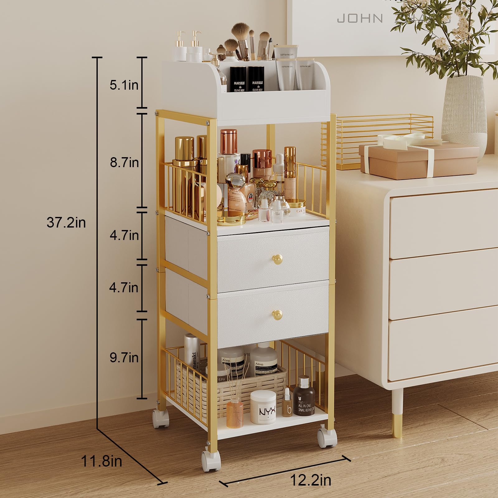 ZQUYAJ top shelf holding skincare bottles for quick daily use