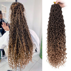 ZRQ front packaging showing ombré goddess locs and included needle benefit