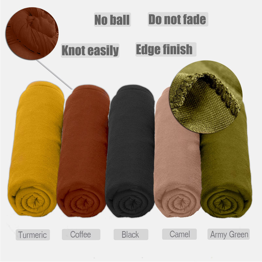 ZRQ scarf beside ruler showing 71 by 31.5 inch size for full-coverage styling