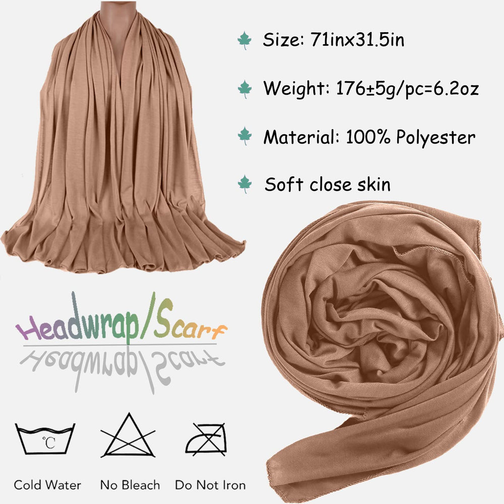 ZRQ single black scarf flat laid to show full length and drape, comfortable coverage