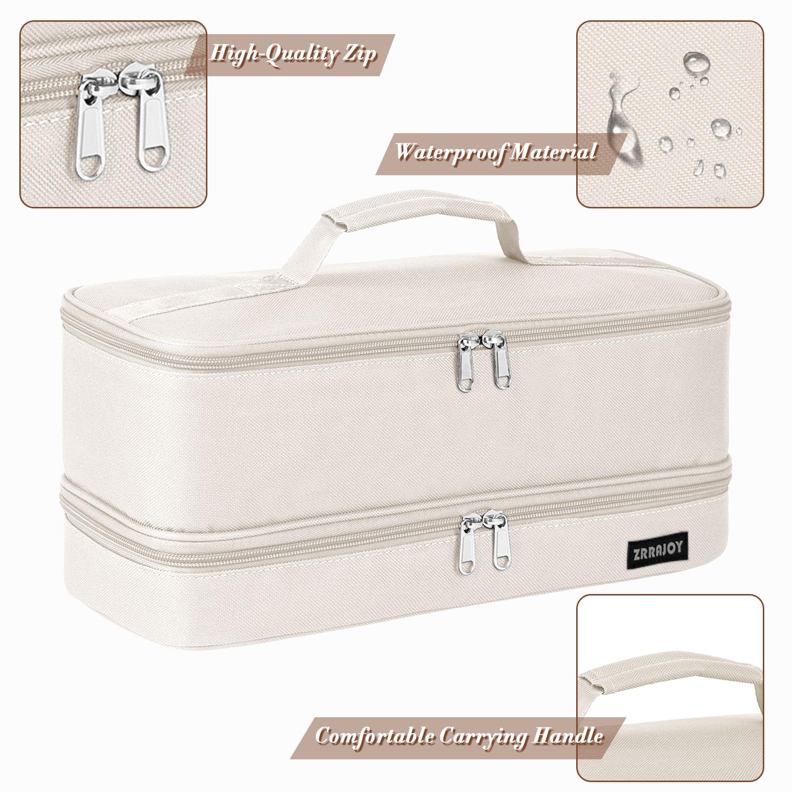 ZRRAJOY packed with a styler and barrels to show size compatibility and space efficiency