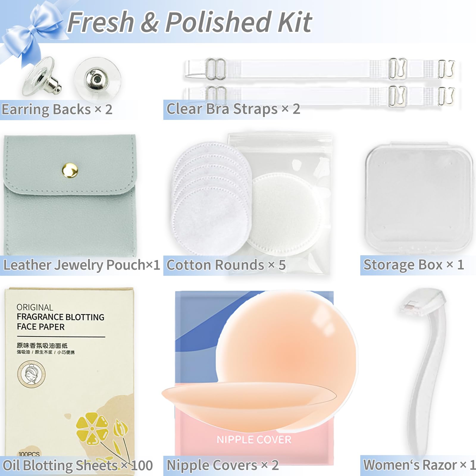 ZULEENN close-up of mini sewing kit and safety pins for repairs
