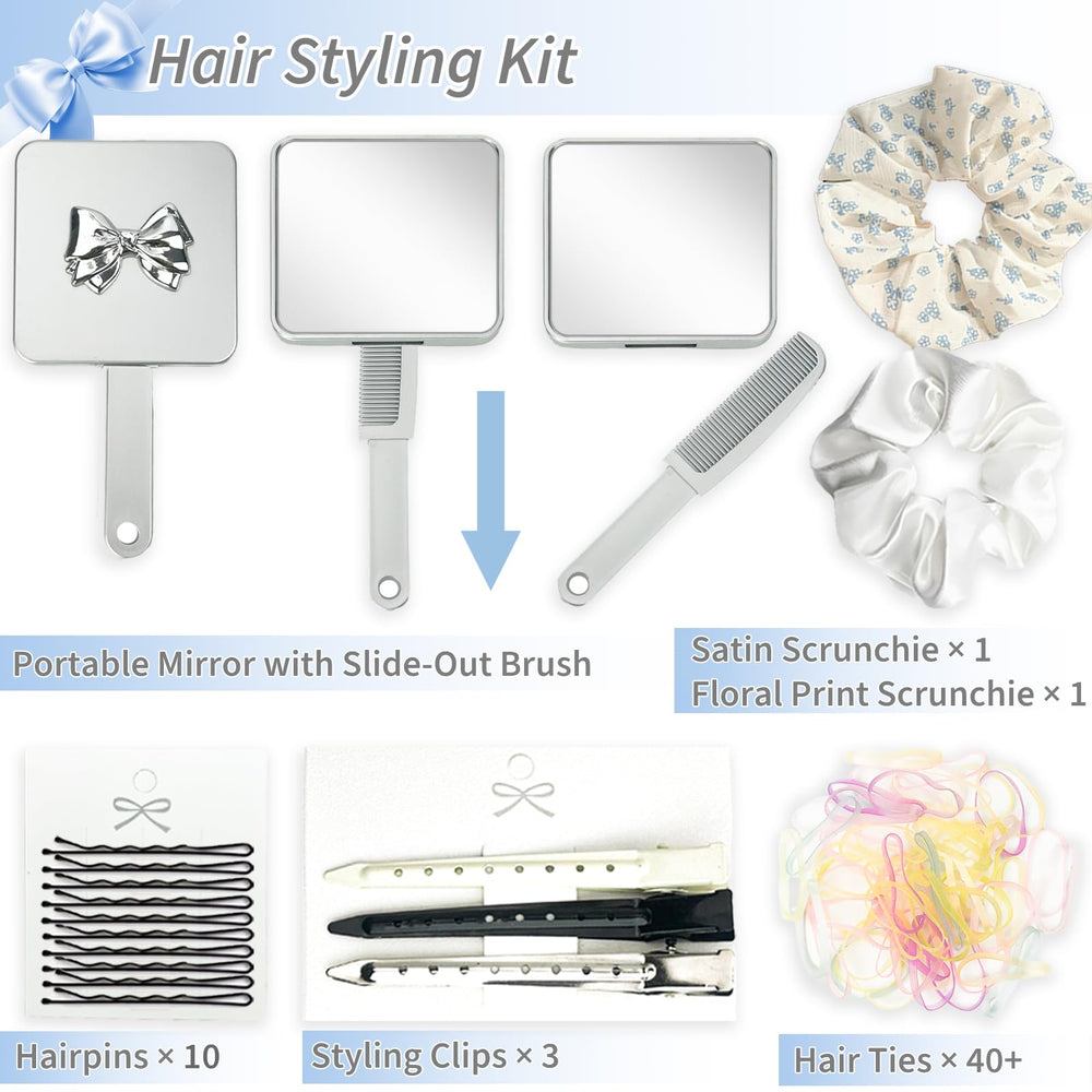 ZULEENN hair accessories detail with pins and scrunchies for styling