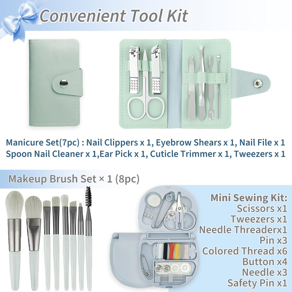 ZULEENN makeup and personal care items laid out for touch-ups