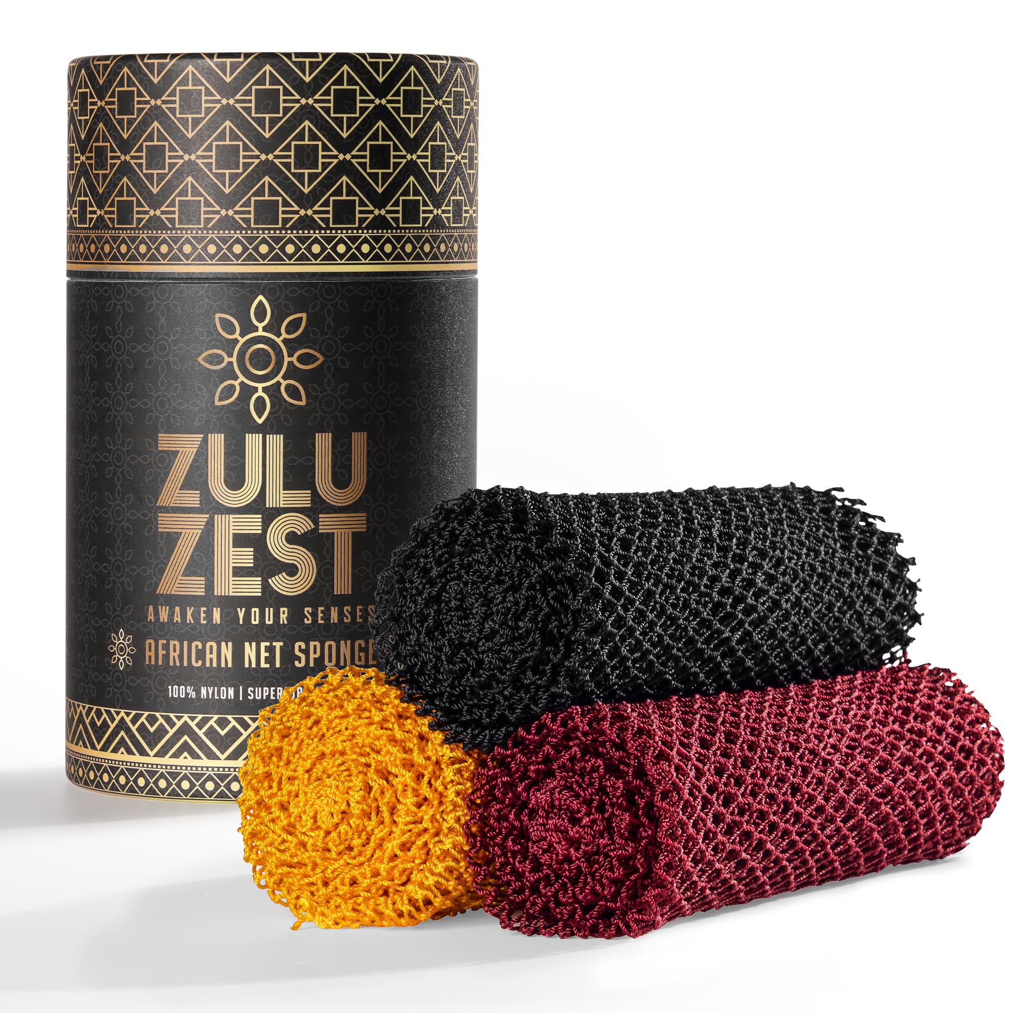 Zulu Zest front packaging showing three color nets and pack benefits