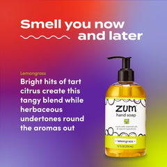 Zum back label showing ingredient list and visitor reassurance benefit