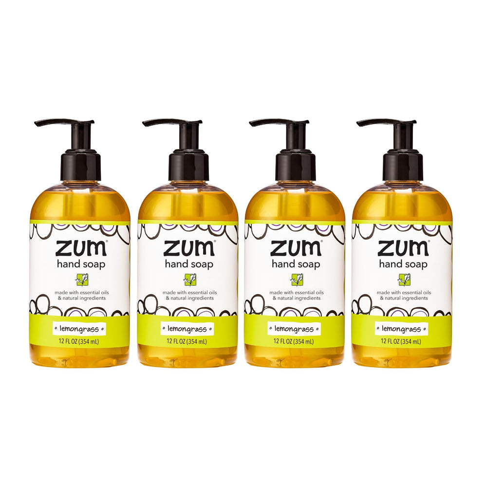 Zum front label on bottle showing lemongrass scent and clean design benefit clarity