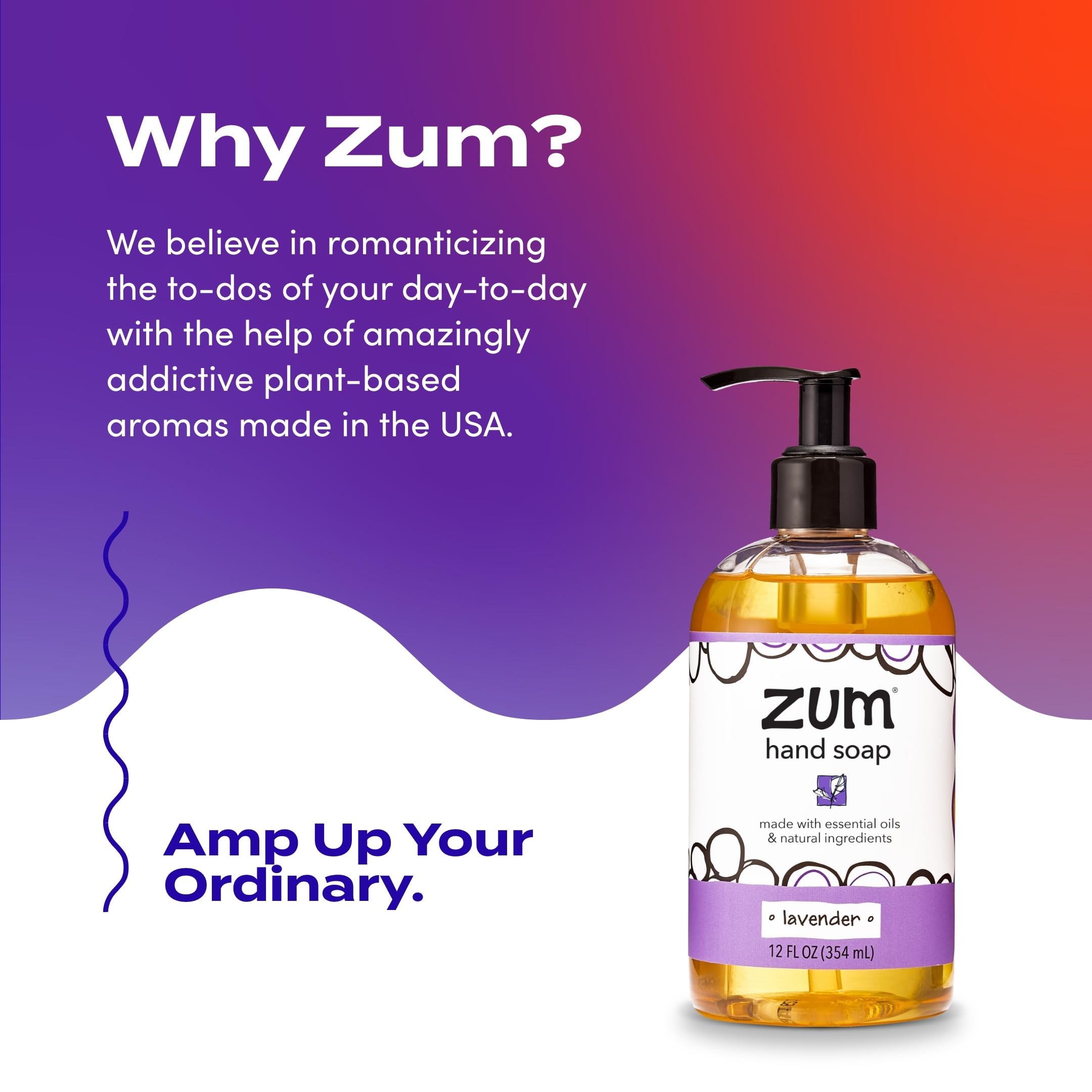 Zum bottle on bathroom vanity showing calming scent for daily rituals