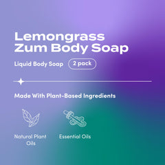 Zum lemongrass soap pouring and lathering for effective cleansing