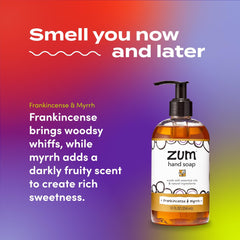 Zum soap lather texture on hand showing rich foam for effective cleansing