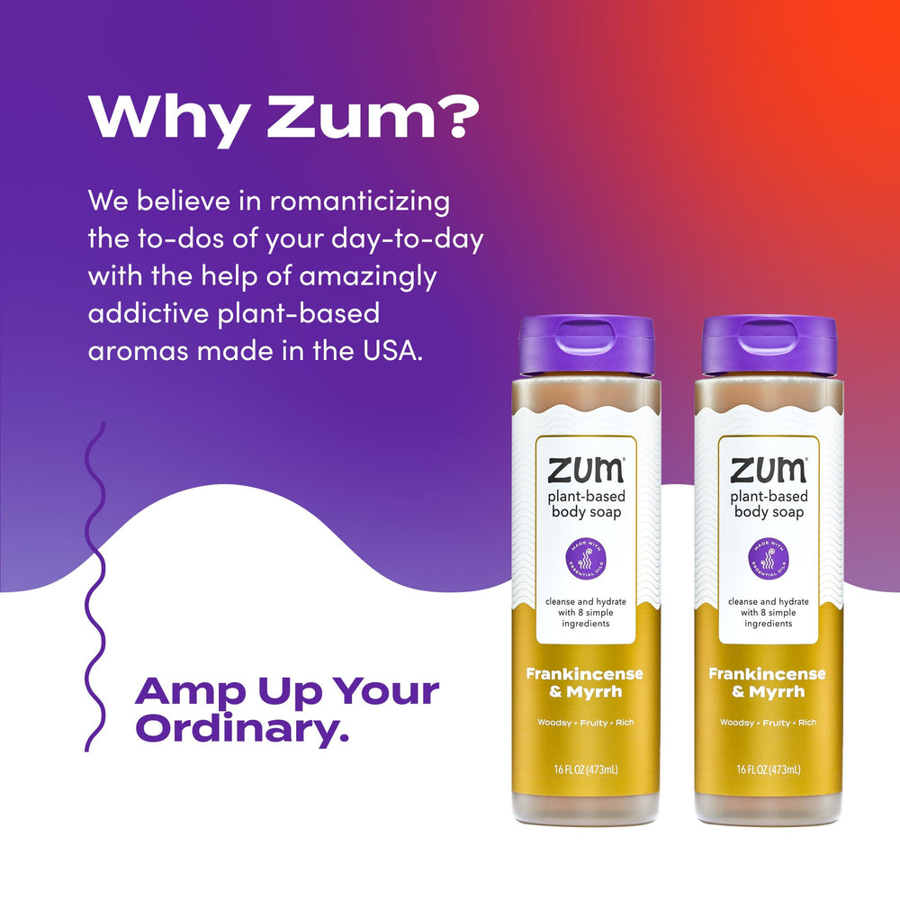 Lifestyle scene of two Zum bottles on shelf conveying handcrafted U.S.A. quality