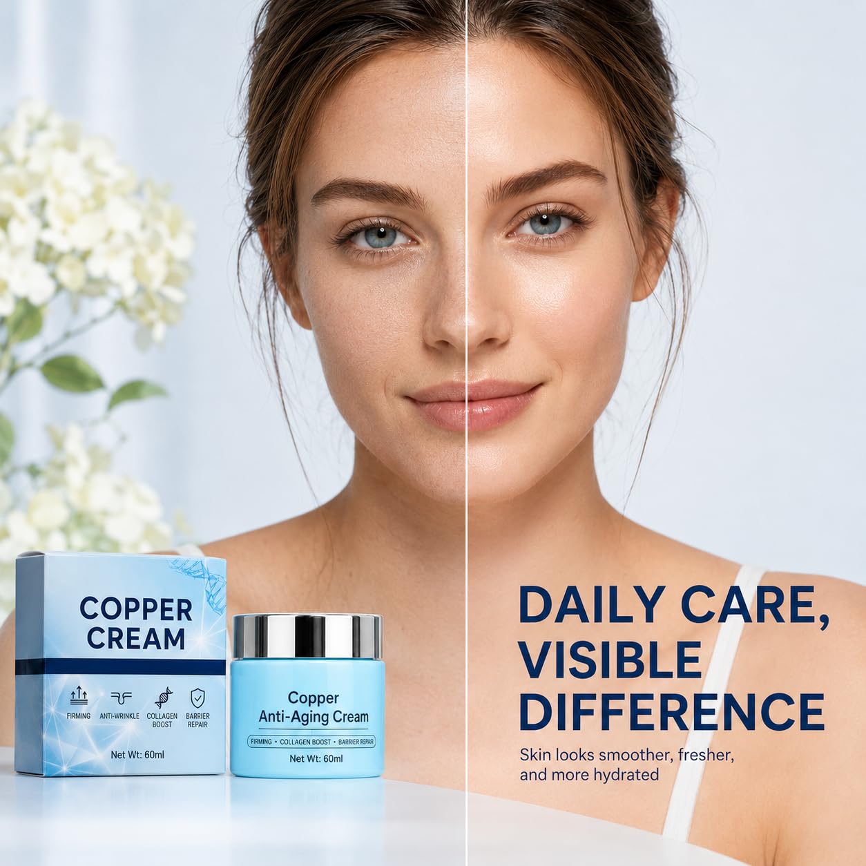 ZVBZVB ingredient emphasis on GHK-Cu copper peptide for firmer-looking skin