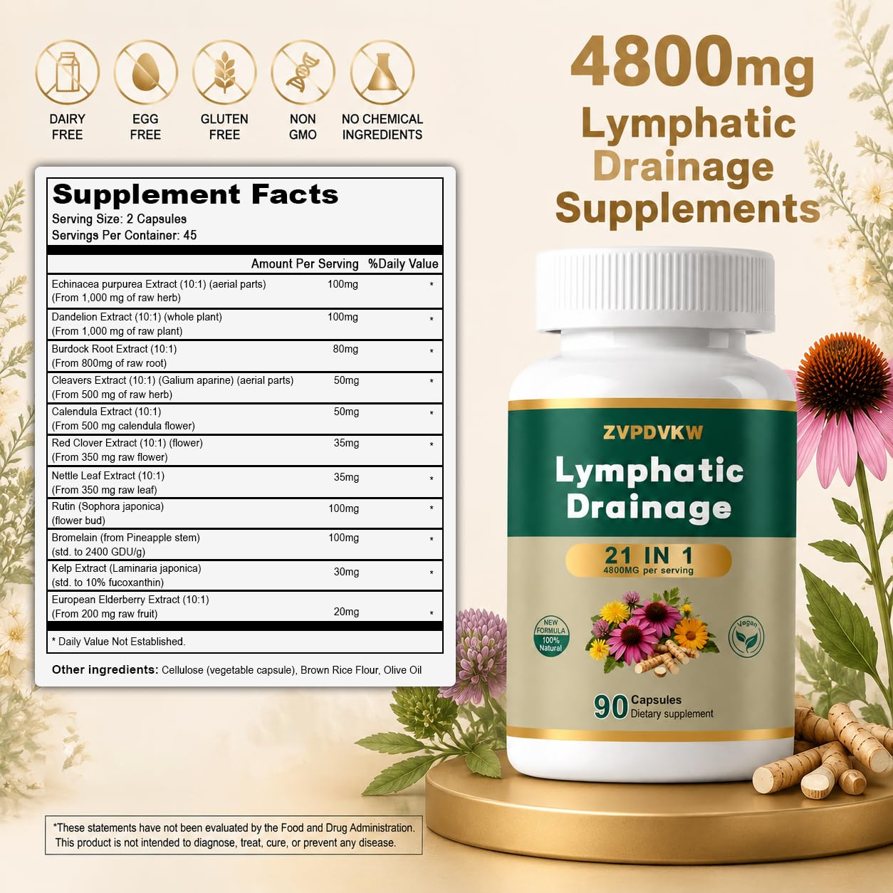 ZVPDVKW opened bottle with 90 capsules highlighting supply length