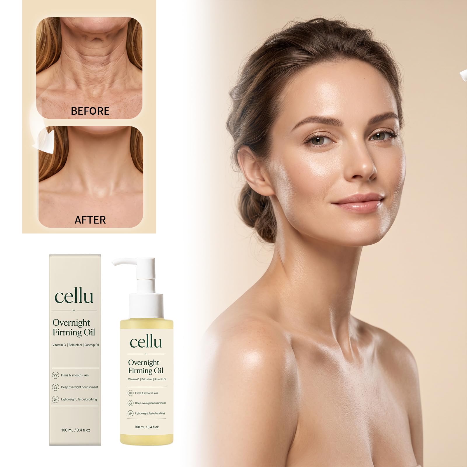 ZXZTSM before and after swipe illustrating smoother skin texture