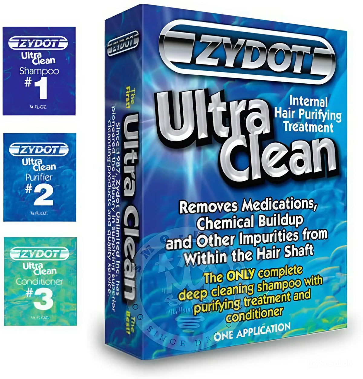 Zydot front packaging showing complete three-step kit and clear labeling benefit