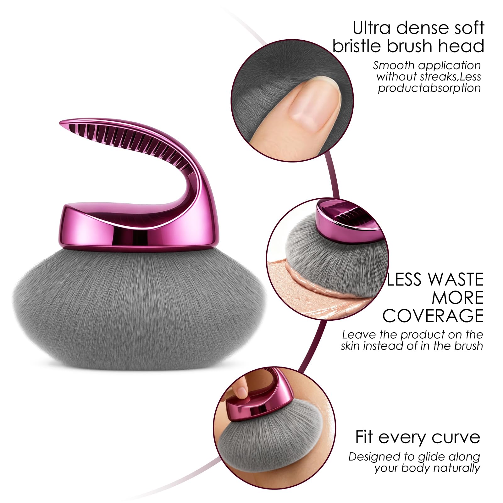 Zynufnx ergonomic handle image showing curved design that reaches shoulders and back easily