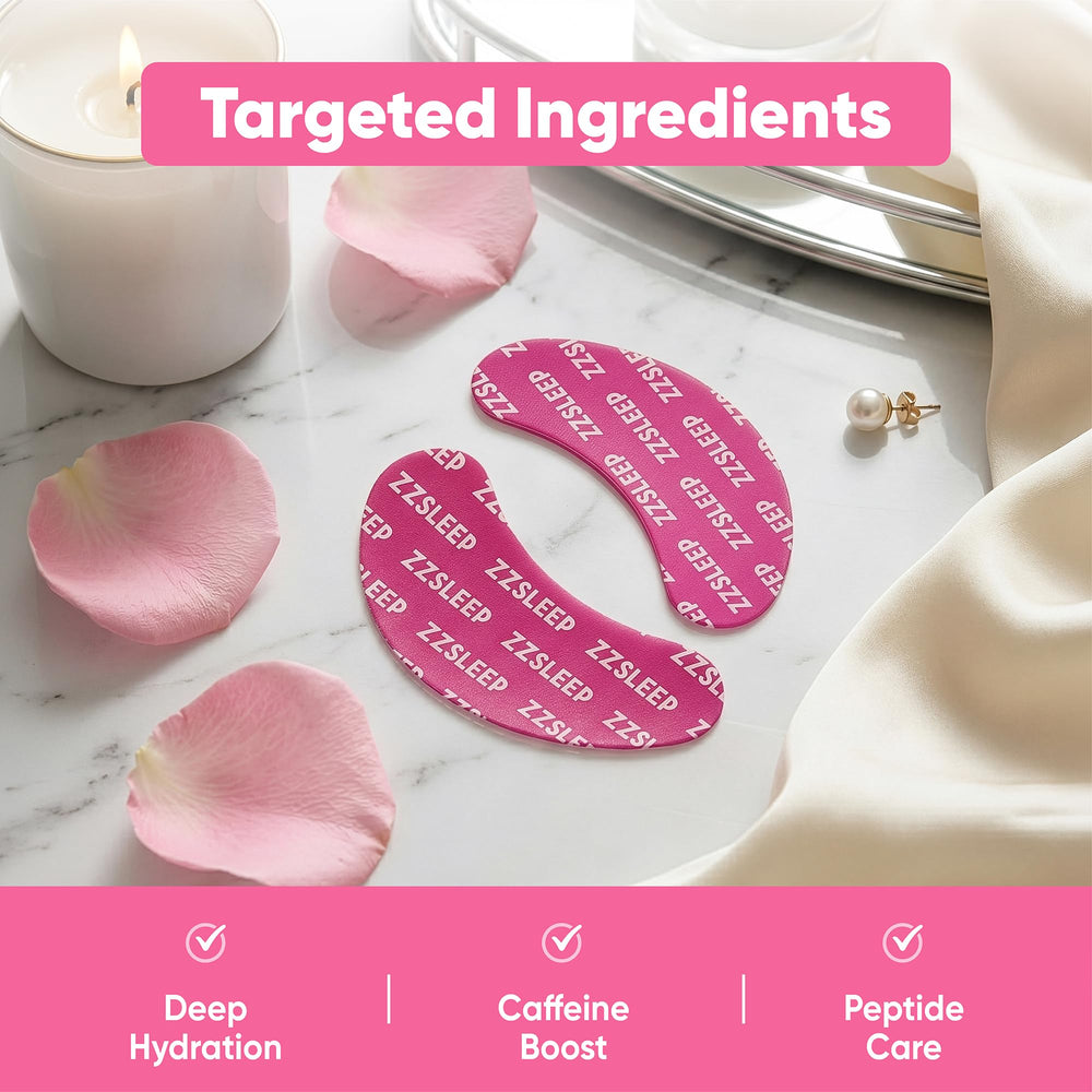 ZZSLEEP patch texture detail highlighting cooling hydrogel impact